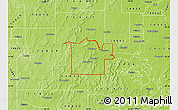 Physical Map of ZIP code 74437