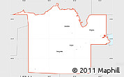 Silver Style Simple Map of ZIP code 74437