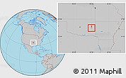 Gray Location Map of ZIP code 74440