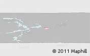 Gray Panoramic Map of ZIP code 74440, single color outside