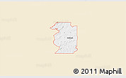 Classic Style 3D Map of ZIP code 74441, single color outside
