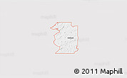 Silver Style 3D Map of ZIP code 74441, single color outside
