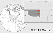 Blank Location Map of ZIP code 74441, highlighted country, highlighted state