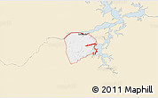Classic Style 3D Map of ZIP code 74442, single color outside