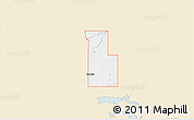 Classic Style 3D Map of ZIP code 74445, single color outside