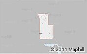 Gray 3D Map of ZIP code 74445, single color outside
