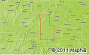 Physical 3D Map of ZIP code 74445