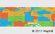 Political Panoramic Map of ZIP code 74445