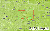 Physical 3D Map of ZIP code 74447