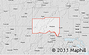 Silver Style 3D Map of ZIP code 74447