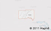 Silver Style 3D Map of ZIP code 74447, single color outside