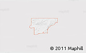 Silver Style 3D Map of ZIP code 74452, single color outside