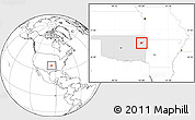 Blank Location Map of ZIP code 74452, highlighted state
