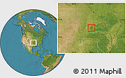 Satellite Location Map of ZIP code 74452