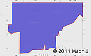 Political Simple Map of ZIP code 74452, single color outside, borders and labels