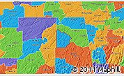 Political 3D Map of ZIP code 74457