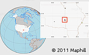 Gray Location Map of ZIP code 74457, highlighted country, highlighted county