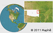 Satellite Location Map of ZIP code 74457, highlighted state