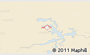 Classic Style 3D Map of ZIP code 74461, single color outside