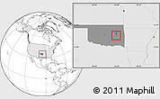 Blank Location Map of ZIP code 74461, highlighted country, highlighted state