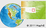 Physical Location Map of ZIP code 74461, highlighted state