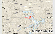 Classic Style Map of ZIP code 74461