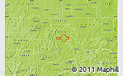 Physical Map of ZIP code 74461
