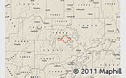 Shaded Relief Map of ZIP code 74461