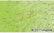 Physical 3D Map of ZIP code 74464