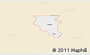 Classic Style 3D Map of ZIP code 74467, single color outside