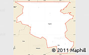 Classic Style Simple Map of ZIP code 74467