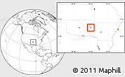 Blank Location Map of ZIP code 74469, highlighted county