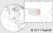 Blank Location Map of ZIP code 74469, highlighted state