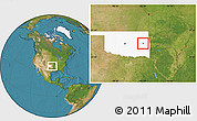 Satellite Location Map of ZIP code 74469, highlighted state