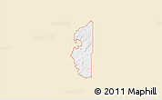 Classic Style 3D Map of ZIP code 74471, single color outside