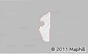Gray 3D Map of ZIP code 74471, single color outside