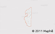 Silver Style 3D Map of ZIP code 74471, single color outside
