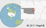 Savanna Style Location Map of ZIP code 74471, highlighted country, highlighted state