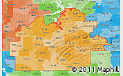 Political Shades 3D Map of ZIP codes starting with 745