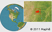 Satellite Location Map of ZIP codes starting with 745
