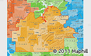 Political Shades Map of ZIP codes starting with 745