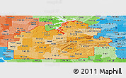 Political Shades Panoramic Map of ZIP codes starting with 745