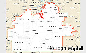Classic Style Simple Map of ZIP codes starting with 745