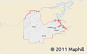 Classic Style 3D Map of ZIP code 74501, single color outside