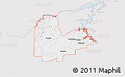 Silver Style 3D Map of ZIP code 74501, single color outside
