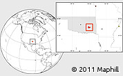 Blank Location Map of ZIP code 74501, highlighted state
