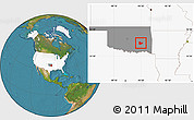 Satellite Location Map of ZIP code 74501, highlighted country, highlighted state