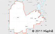 Silver Style Simple Map of ZIP code 74501