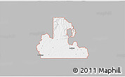 Gray 3D Map of ZIP code 74523, single color outside