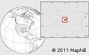 Blank Location Map of ZIP code 74523, highlighted country, highlighted county